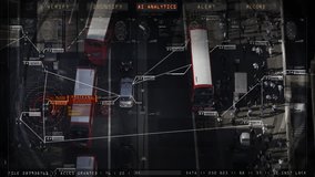 Aerial View of London City Intersection With AI Surveillance And Tracking Systems Monitoring Vehicles And Pedestrians. The Interface Displays Advanced Technology And Security. England.
 - Powered by Shutterstock - Get 15% off with code: PIKWIZARD15