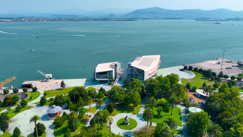 Aerial view of Santander, the capital city of the Cantabria region on Spain’s north coast