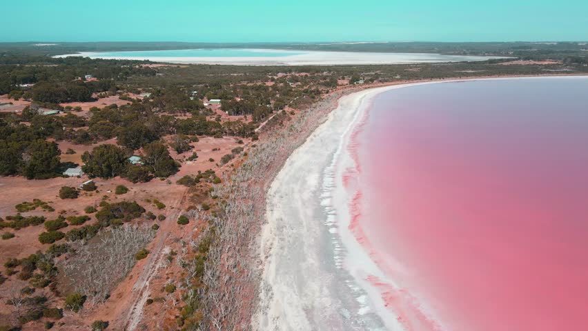 Lake Warden is a salt lake in Esperance region of Western Australia which was pink in colour unlike Pink Lake which was not pink.