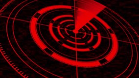3d Red radar Navigation is looking for objects. Animation - a green ray running on the screen of the sea radar. - Powered by Shutterstock - Get 15% off with code: PIKWIZARD15