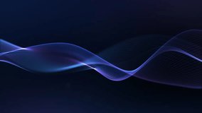 Blue outer space. Looped wavy background. Smooth fluid movement of information. Purple wave. Striped scientific, technological background. Digital blue water landscape. Sci-fi, 4k, 60 fps, HUD. - Powered by Shutterstock - Get 15% off with code: PIKWIZARD15