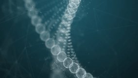 Blue DNA structure wireframe abstract background. Medical science and genetic biotechnology concept. Hi-tech digital gene cell helix 3D render - Powered by Shutterstock - Get 15% off with code: PIKWIZARD15