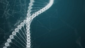 Blue DNA structure wireframe abstract background. Medical science and genetic biotechnology concept. Hi-tech digital gene cell helix 3D render - Powered by Shutterstock - Get 15% off with code: PIKWIZARD15