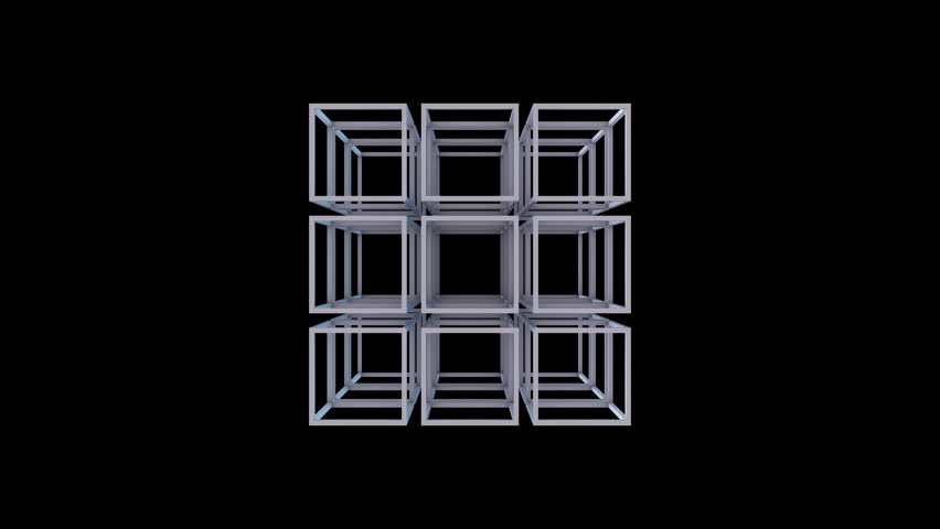 A spinning 3D geometric shape with alpha channel for easy drag and drop overlays.