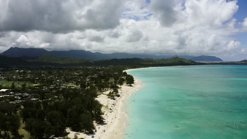 Drone shot of Hawaii