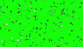 Loop Animation flying red, white, blue confetti on Green Screen. Labor day.  - Powered by Shutterstock - Get 15% off with code: PIKWIZARD15