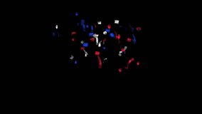 Labor day. Confetti explosion on green, black screen with Matte Channel - Powered by Shutterstock - Get 15% off with code: PIKWIZARD15