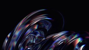 Abstract colorful shapes on black background, 4k seamless looping animation, 3d render - Powered by Shutterstock - Get 15% off with code: PIKWIZARD15