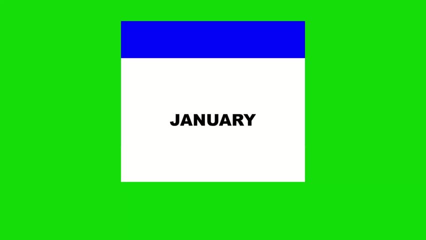 Animated Monthly Calendar Page Flip Effect