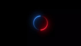 Neon abstract circle shape line animation. With 2 colors. - Powered by Shutterstock - Get 15% off with code: PIKWIZARD15