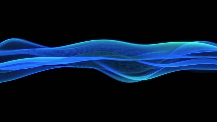 Blue abstract waveform animation background concept