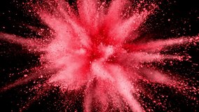 Super Slow Motion of Pink Powder Explosion, Isolated on Black Background. Filmed on High Speed Cinema Camera, 1000fps. - Powered by Shutterstock - Get 15% off with code: PIKWIZARD15