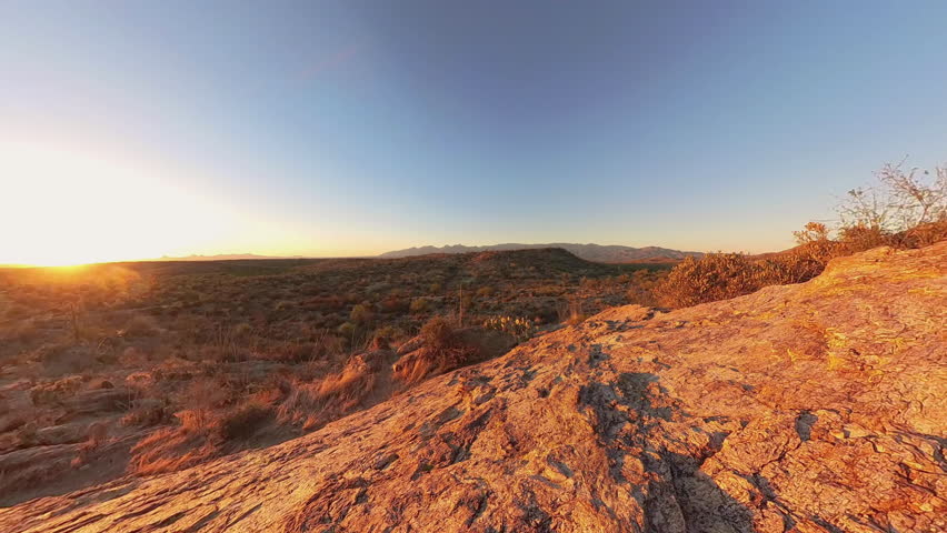 Last Sun Set of Arizona in Saguaro National Park