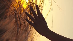 happy woman hand girl, ears sunset, sun through fingers sky, sunbeam through fingers, sun behind wheat, calm sunset, soothing nature, woman with wheat, twilight field, golden wheat field, sensory - Powered by Shutterstock - Get 15% off with code: PIKWIZARD15
