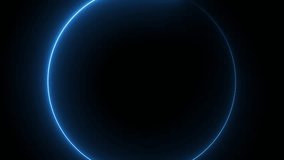 Abstract Glowing Neon Light Circle Loop Background. Moving Blue Neon Circle Animation 4k video. - Powered by Shutterstock - Get 15% off with code: PIKWIZARD15