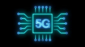 Animated circuit board, Chip 5G concept with hi-tech digital data connection system, Digital technology background, Alpha channel, transparent background. 4K resolution - Powered by Shutterstock - Get 15% off with code: PIKWIZARD15
