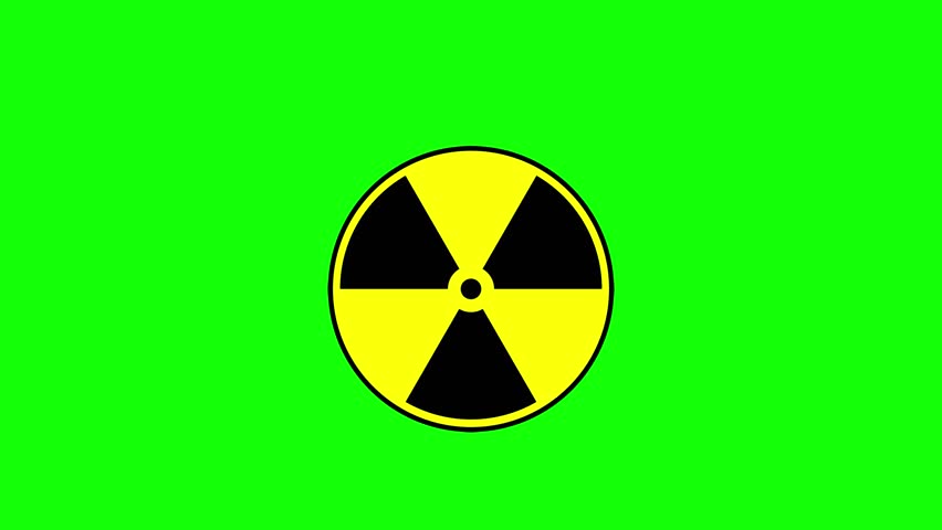 green screen nuclear rotating logo 4k for editing video