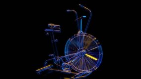 Rendering 3D animation, VISUAL EFFECTS Assault Air Bike Model on a black background - Powered by Shutterstock - Get 15% off with code: PIKWIZARD15