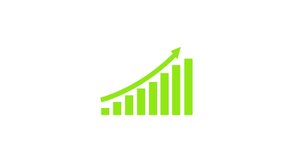 Green color business growth graph and upward arrow animation on the white background. Digital bar chart with growing business concept. Abstract background. - Powered by Shutterstock - Get 15% off with code: PIKWIZARD15