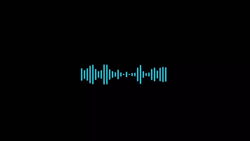 Audio wave or frequency digital animation. a sound technology or audio recorders. Visual element of acoustic sound wave, simple lines vibration in rhythm of soundtrack.