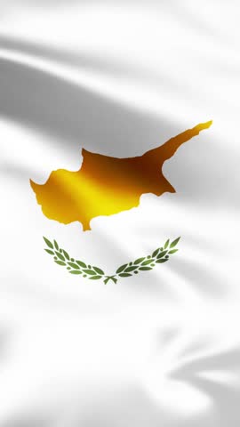 Animated vertical Cyprus flag theme background