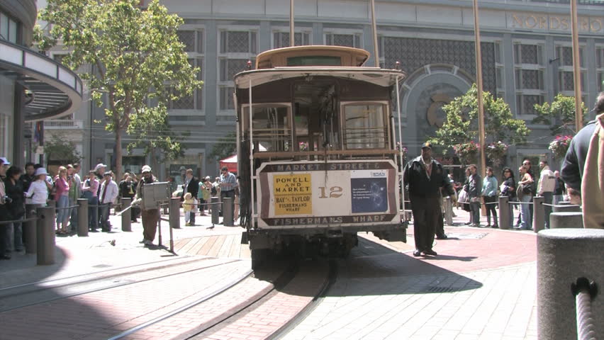 SAN FRANCISCO, CA - JUNE 02: Powell and Market cable car, an iconic tourist