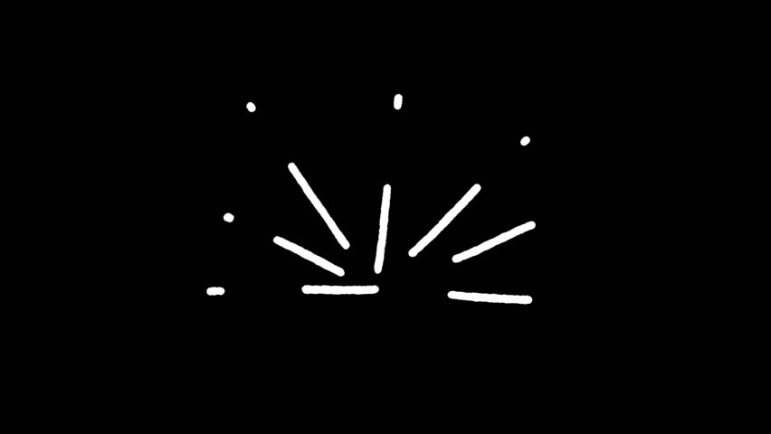 Doodle line sparkles and rays. Hand drawn explosion lines confetti.