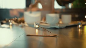 Smoking meditation incense wand with sound cups - Powered by Shutterstock - Get 15% off with code: PIKWIZARD15