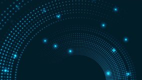 Futuristic glowing tech blue halftones dotted circles abstract background. Seamless looping geometric minimal motion design. Video animation Ultra HD 4K 3840x2160 - Powered by Shutterstock - Get 15% off with code: PIKWIZARD15