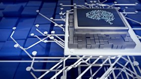 Artificial intelligence brain animation. human brain interface concept Robotic system. Circuit Board CPU Processor Microchip Starting Artificial Intelligence Cloud Computing Data. Motion design 4k - Powered by Shutterstock - Get 15% off with code: PIKWIZARD15