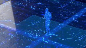 Artificial intelligence brain animation. human brain interface concept Robotic system. Circuit Board CPU Processor Microchip Starting Artificial Intelligence Cloud Computing Data. Motion design 4k - Powered by Shutterstock - Get 15% off with code: PIKWIZARD15