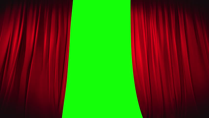 Red Curtains closing with transparency 4K.mp4
