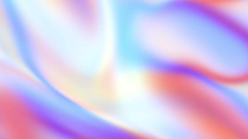 Cloth fabric gradient waves abstract background. Iridescent chrome wavy surface. Liquid surface, ripples, reflections. 3d render illustration. 4K video.