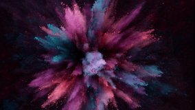 Super Slow Motion Shot of Color Powder Explosion Isolated on Black Background . Filmed on High Speed Cinematic Camera at 1000 fps . - Powered by Shutterstock - Get 15% off with code: PIKWIZARD15