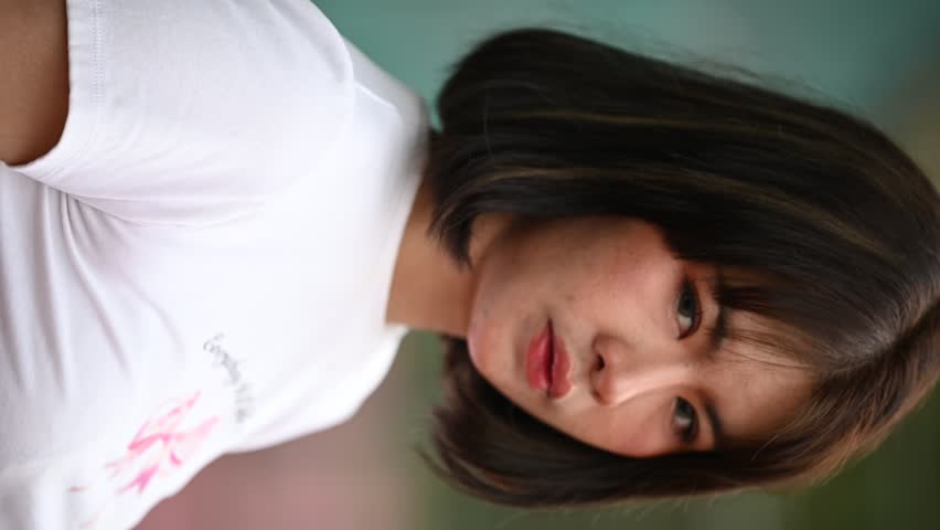 Close up beautiful asian woman,Kawaii girl style,