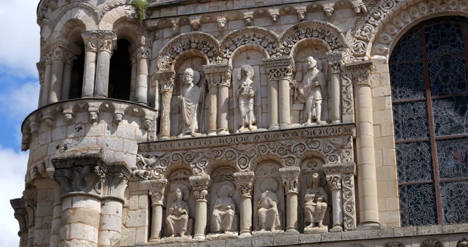 Poitiers,  the church of Notre-Dame-la-Grande,  Vienne department, West Central France .