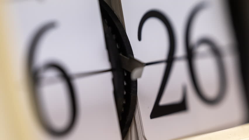 Retro analogue flip clock in stop motion 