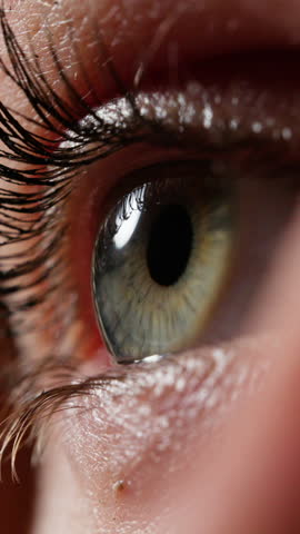 A high-definition video captures the intricate details of the pupil constricting as it responds to changes in light, highlighting the dynamic reaction of the eye