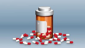 Pills spilling out from a medicine bottle - Powered by Shutterstock - Get 15% off with code: PIKWIZARD15