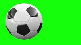 Classic soccer ball flying towards camera on green background. Soccer Kick Animation Transitions. Set of 3 videos. - Powered by Shutterstock - Get 15% off with code: PIKWIZARD15