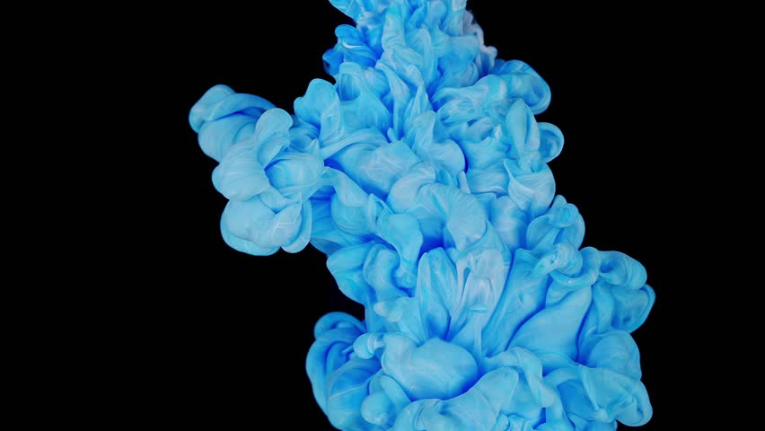 White and Blue abstract ink mixed in water.