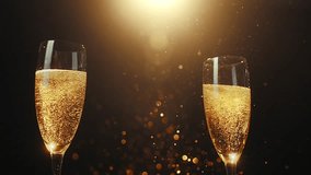 Two glasses of champagne with confetti,New year eve or party celebrate - Powered by Shutterstock - Get 15% off with code: PIKWIZARD15