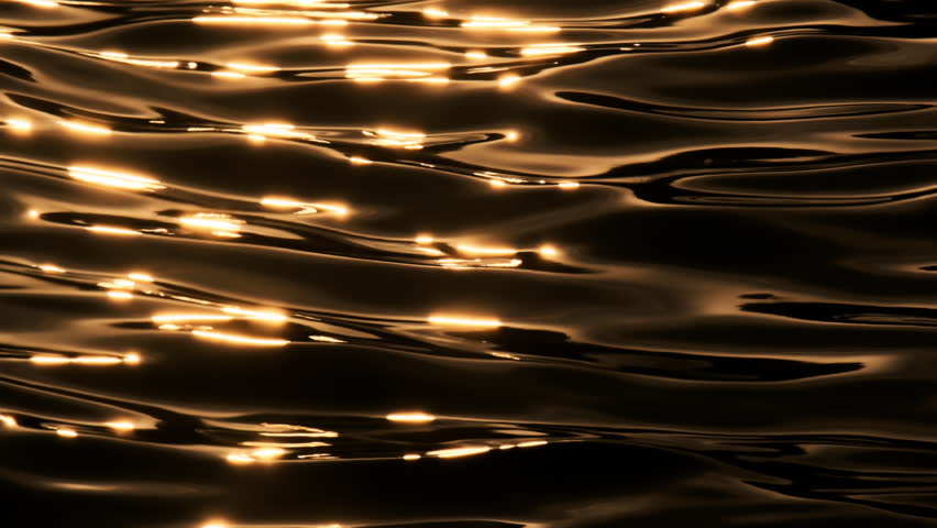 The sea's surface glittered with sparks.