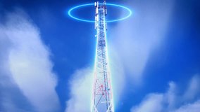 5G Fifth generation of telecom tower and radio signal animation. 3D render - Powered by Shutterstock - Get 15% off with code: PIKWIZARD15