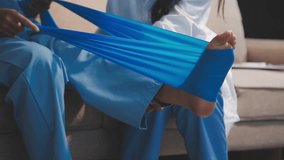 physiotherapist massaging the knee of a patient. rehabilitation and recovery after physical knee injuries.Rehabilitation physiotherapy. Sportsman Recovering from Injury, Undergoing Rehabilitation.

 - Powered by Shutterstock - Get 15% off with code: PIKWIZARD15