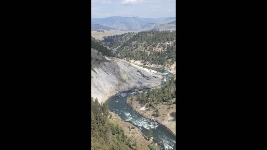 Vertical Video of the Yellowstone River and Valley