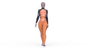 3D rendering of a walking female alien - Powered by Shutterstock - Get 15% off with code: PIKWIZARD15