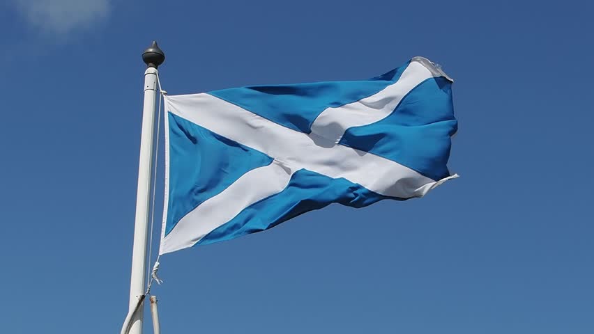 Scottish Saltire blowing in the Wind