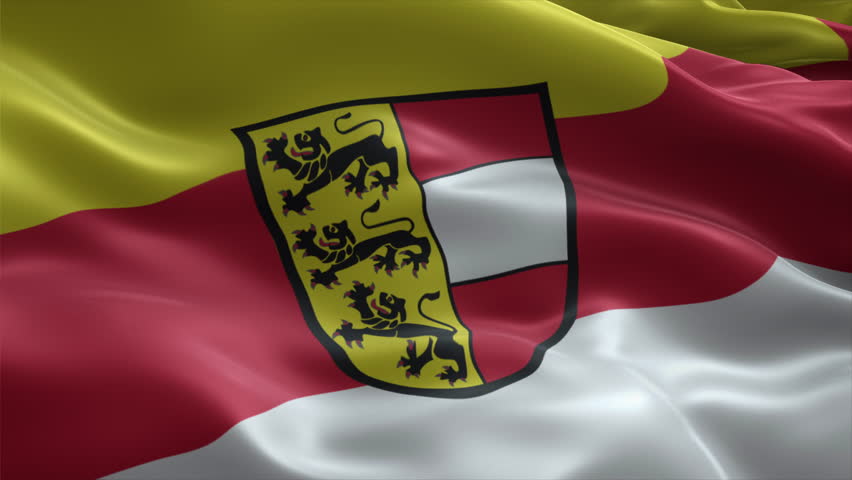 Carinthia flag video waving in wind. Austrian State. Realistic flag background. Close up view, perfect loop, 4K footage