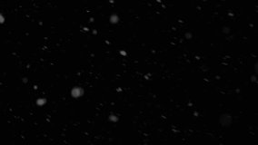 Winter snowfall. Dust Particles. Natural Floating Organic Particles On Black Background. Glittering Particles With Bokeh. Slow motion. Falling snowflakes matte slow. Christmas day, xmas. 4K. - Powered by Shutterstock - Get 15% off with code: PIKWIZARD15